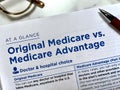 Pen Rests on Medicare Advantage Page of 2024 Medicare Handbook