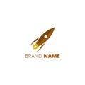 Pen rocket logo template design Royalty Free Stock Photo