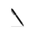 Pen sign icon vector illustration isolated on white. Write line.