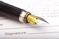 Pen and signature Royalty Free Stock Photo