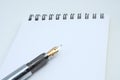 Pen and spiral pad Royalty Free Stock Photo