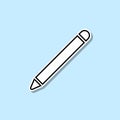 A pen sticker icon. Simple thin line, outline vector of web icons for ui and ux, website or mobile application Royalty Free Stock Photo