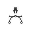 Pen Tool anchor point icon. Vector flat glyph illustration