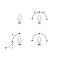 Pen tool cursor. Vector computer graphics. Logo for designer or illustrator.