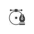 Pen tool cursor vector icon
