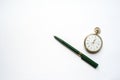 Pen and watch Royalty Free Stock Photo