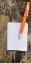 Pen on wooden floors apply to finance Royalty Free Stock Photo