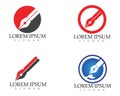 Pen write sign logo template app icons