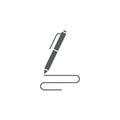 Pen, write vector icon isolated on white background