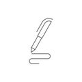 Pen, write vector icon isolated on white background