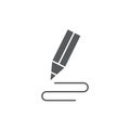 Pen, write vector icon isolated on white background