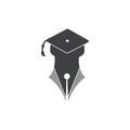 Pen writer student graduate logo