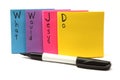 Pen and WWJD What Would Jesus Do Sticky Notes Royalty Free Stock Photo