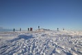 Pen y Fan mountain summit in winter Royalty Free Stock Photo