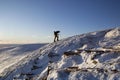 Pen y Fan mountain summit in winter Royalty Free Stock Photo