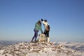 Pen y Fan mountain summit in winter Royalty Free Stock Photo