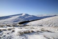 Pen y Fan mountain in winter Royalty Free Stock Photo