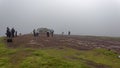 Pen y Fan sumit in cloud Royalty Free Stock Photo