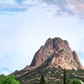 Pena de Bernal, is the largest monolith in Mexico. Royalty Free Stock Photo
