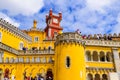 Pena Palace, a Romanticist castle in Sintra, Portugal Royalty Free Stock Photo