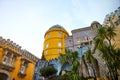 Pena Palace in Sintra, Lisbon, Portugal. Famous landmark. Most beautiful castles in Europe Royalty Free Stock Photo