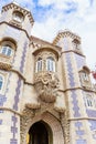 Pena Palace. The palace is a UNESCO World Heritage Site and one of the Seven Wonders of Portugal. Sintra, Portugal Royalty Free Stock Photo
