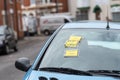 Penalty Charge Notice on Car Windscreen parked on British road in England