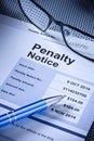 Penalty Notice Parking Ticket Royalty Free Stock Photo