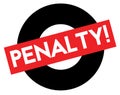 Penalty stamp on white Royalty Free Stock Photo