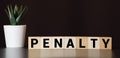 PENALTY word made with building blocks Royalty Free Stock Photo