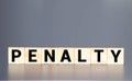 PENALTY word made with building blocks Royalty Free Stock Photo