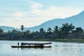 Penambang boat view from Darul Hana Bridge at Sarawak River