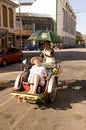 Trishaw Ride Royalty Free Stock Photo