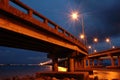 Penang Bridge at Twilight Hour Royalty Free Stock Photo
