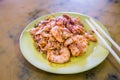 Penang Char Kuey Teow or fried noodle with big prawns Royalty Free Stock Photo