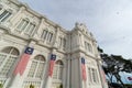 Penang City Hall decorated with Jalur Gemilang Malaysia flag celebrate Merdeka Royalty Free Stock Photo