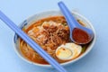 Penang famous hokkien prawn noodle Royalty Free Stock Photo