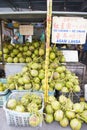 Penang, Malaysia - August 10-2015 :: coconut juice shop in Gerog