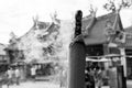 PENANG, MALAYSIA, December 19 2017: Giant joss sticks burning in a temple Royalty Free Stock Photo