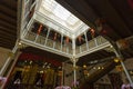 A traditional Nyonya inner courtyard at the Pinang Peranakan Mansion in Penang, Malaysia Royalty Free Stock Photo