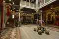 A traditional Nyonya inner courtyard at the Pinang Peranakan Mansion in Penang, Malaysia Royalty Free Stock Photo