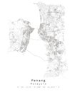 Penang,Malaysia,Urban detail Streets Roads Map,vector element template image