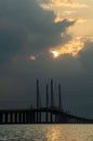 Penang second bridge in cloudy