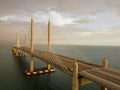 Penang Second Bridge during evening sun light