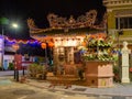 Penang taoist temple art and architecture. God and dragon statues and paintings. Malaysia