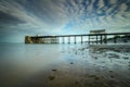 Penarth Pier, Glamorgan just before sunset Royalty Free Stock Photo