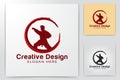 pencak silat logo Ideas. Inspiration logo design. Template Vector Illustration. Isolated On White Background