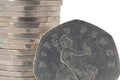 50 pence Royalty Free Stock Photo