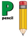 Pencil and abc Royalty Free Stock Photo