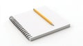 The pencil is accompanied by a spiral bound notebook with a diary or organizer page Royalty Free Stock Photo